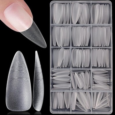 300 Stück Stiletto Nageltips - 15 GrößEn Tips FüR GelnäGel, Gel X Nail Tips Mit