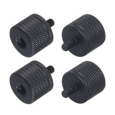 4Pcs Mic Stand Adapter 1/4 Female to M4 Male Camera Screw Adapter Black