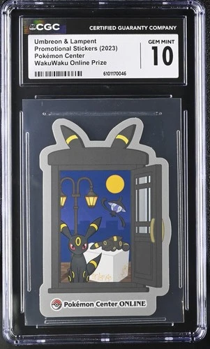 2023 CGC 10 Graded Pokemon Umbreon & Lampent Wakuwaku Online Prize
