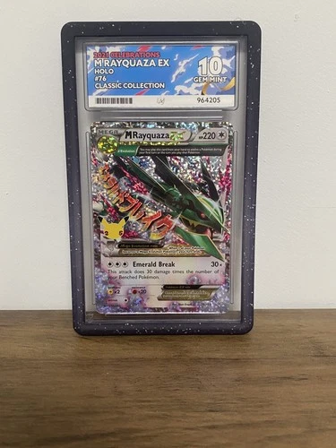 Pokémon TCG Ace 10 Rayquaza EX Celebrations Card 76/108 Perfect Sub-Grades+guard