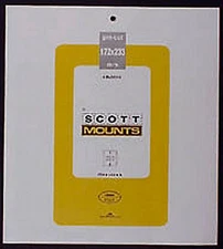 Prinz Scott Stamp Mount 172/233 mm - BLACK - Pack of 3 (172x233  172mm)  PRECUT