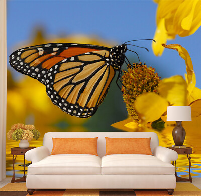 3D Flowers Butterfly O32935 Animal Wallpaper Wall Murals Removable Wallpaper Fay