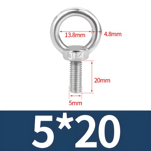Edelstahl Ringschraube, Ringmutter, Augbolzen m. Öse, metrisch, M3 bis M24 - Bild 24 von 123