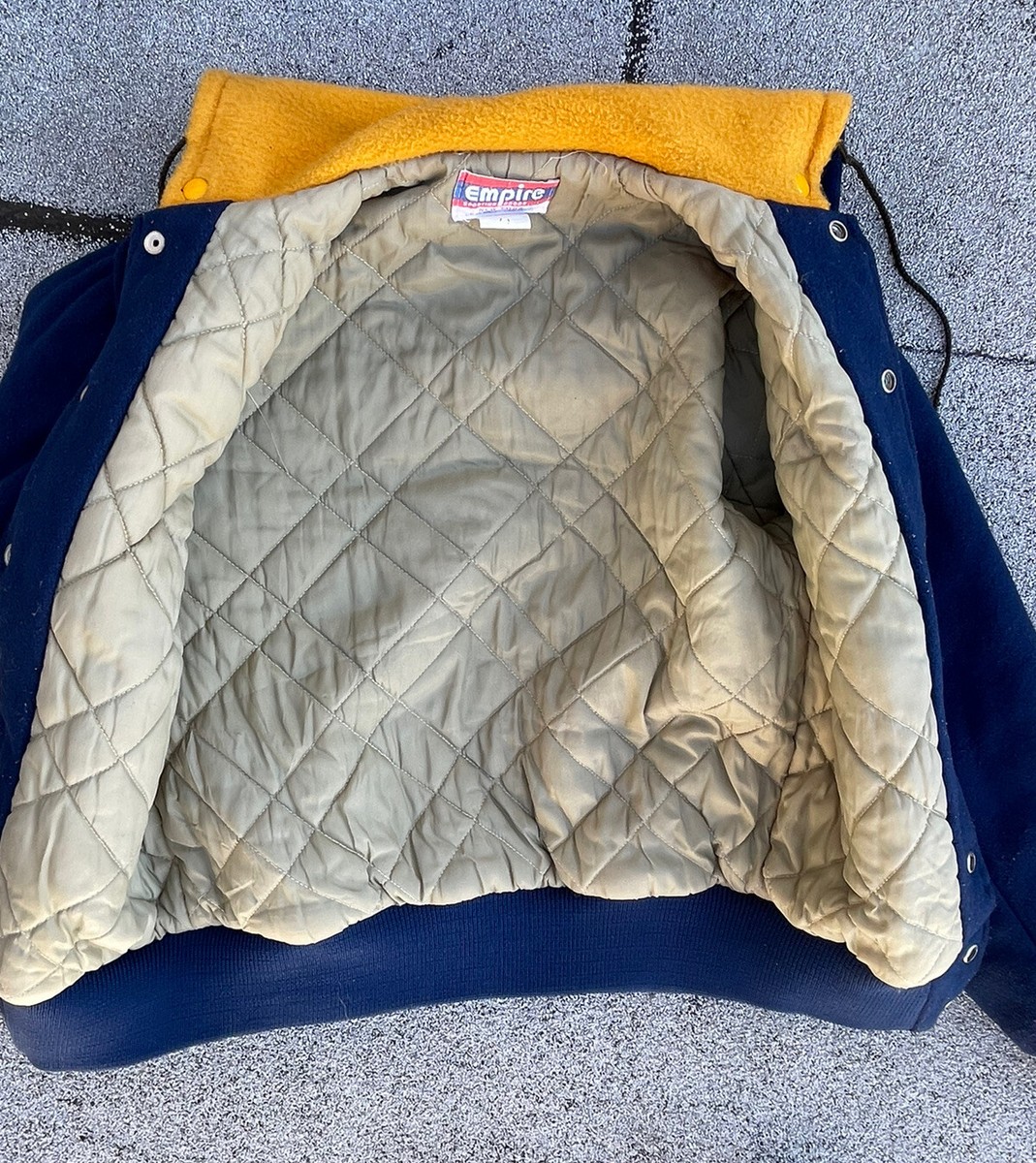 VTG 70s EMPIRE SPORTING GOODS NY CHAINSTITCH EMBROIDERED HOODED