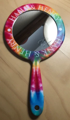 Hank & Henry Beauty X Bianca Linares Owl Tye Dye Hand Mirror - NEW NO BOX