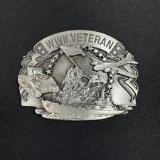 Vtg WWII Veteran SISKIYOU Belt Buckle N-6 Made in USA 1992