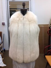 Natural Shadow White Fox Full Skin Vest New Cream Ivory