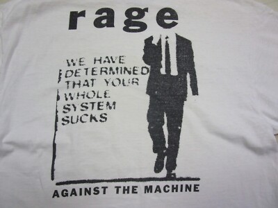Vintage Rage Against the Machine (L) T Shirt 1990's Band 