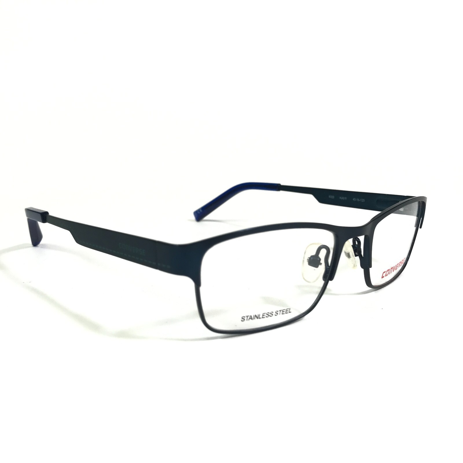 Converse Kids Eyeglasses Frames K025 NAVY Blue Square Full Rim 45-16-125 thumbnail 2