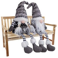 Weihnachtswichtel 18Cm(43Cm) Gnom 2StüCk Kantenhocker Grau Dekofigur Weihnachten