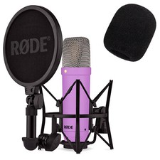 Rode NT1 Signature Purple microfono da studio viola con protezione pop keepdrum