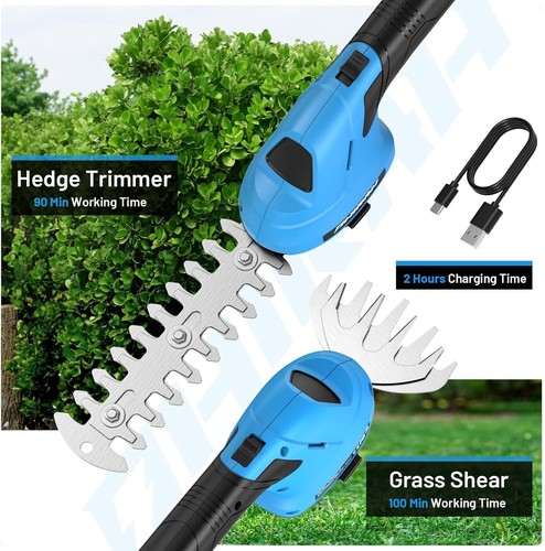Brand New, Unopened 7.2V Cordless Handheld Hedge Trimmer & Grass Shear, 2-in-1 - Picture 4 of 12