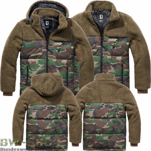 BRANDIT TEDDYFLEECE JACKSON JACKE + KAPUZE WINTERJACKE JAGD OUTDOOR FLEECEJACKE - Bild 2 von 3