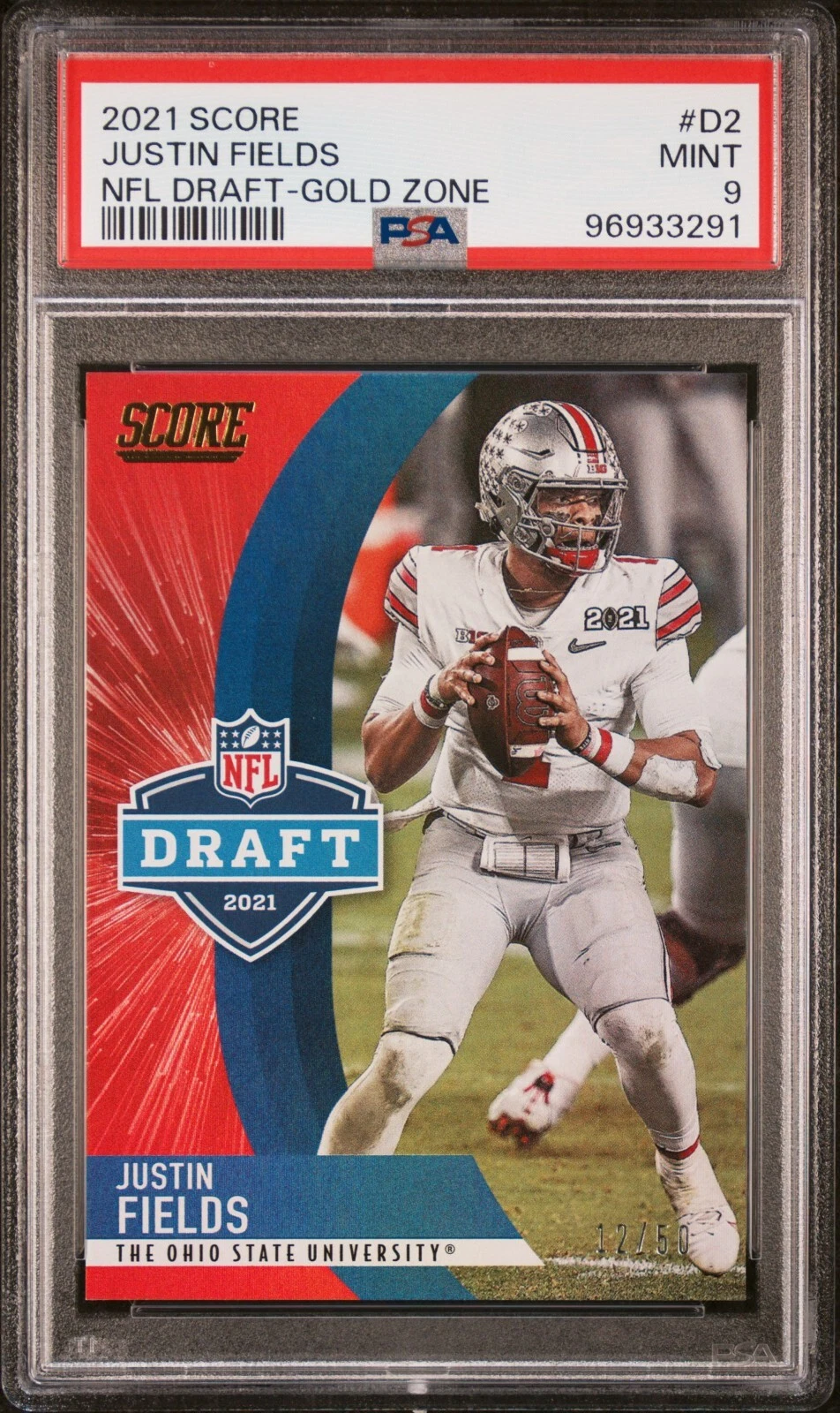 Justin Fields Score NFL Draft #D2 Gold Zone