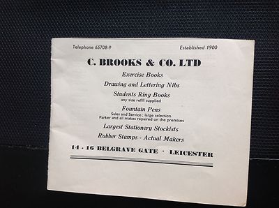 k1-5 ephemera c brooks & co ltd stationers leicester