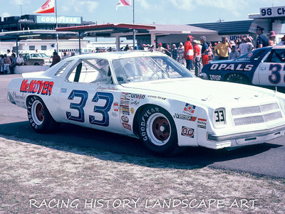 1975 NASCAR DAYTONA 500 8x10 PHOTO WINSTON CUP #33 GEORGE FOLLMER CHEVY RACE CAR