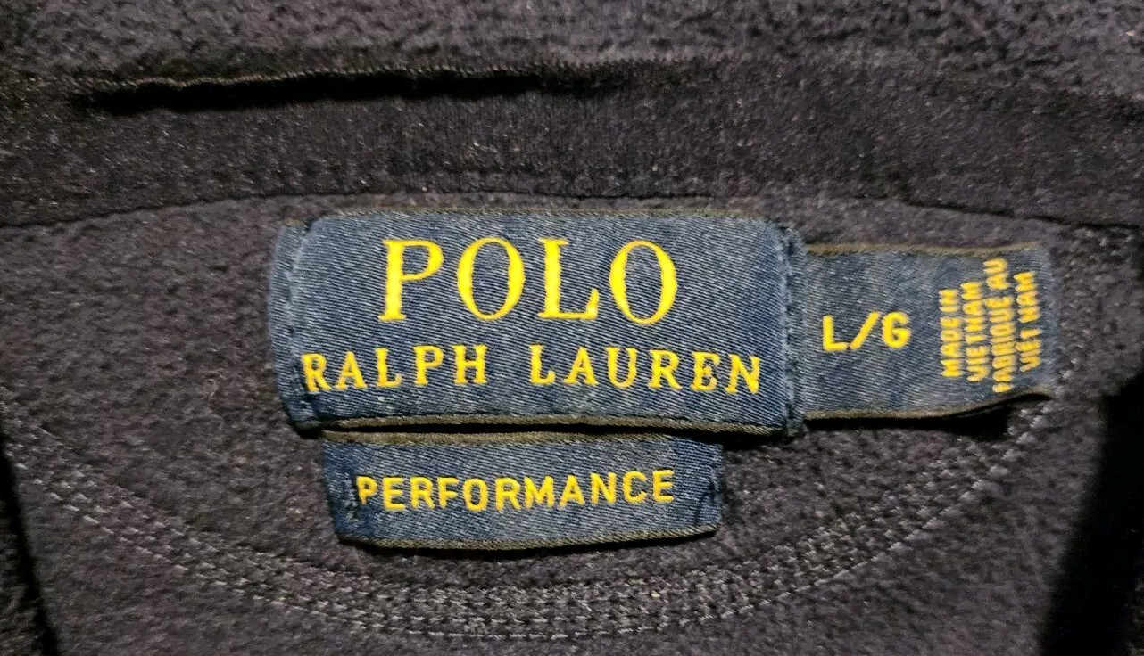 Polo Ralph Lauren Giacca Uomo Performance L Blu 1 4 Zip Pullover Pony Fleece