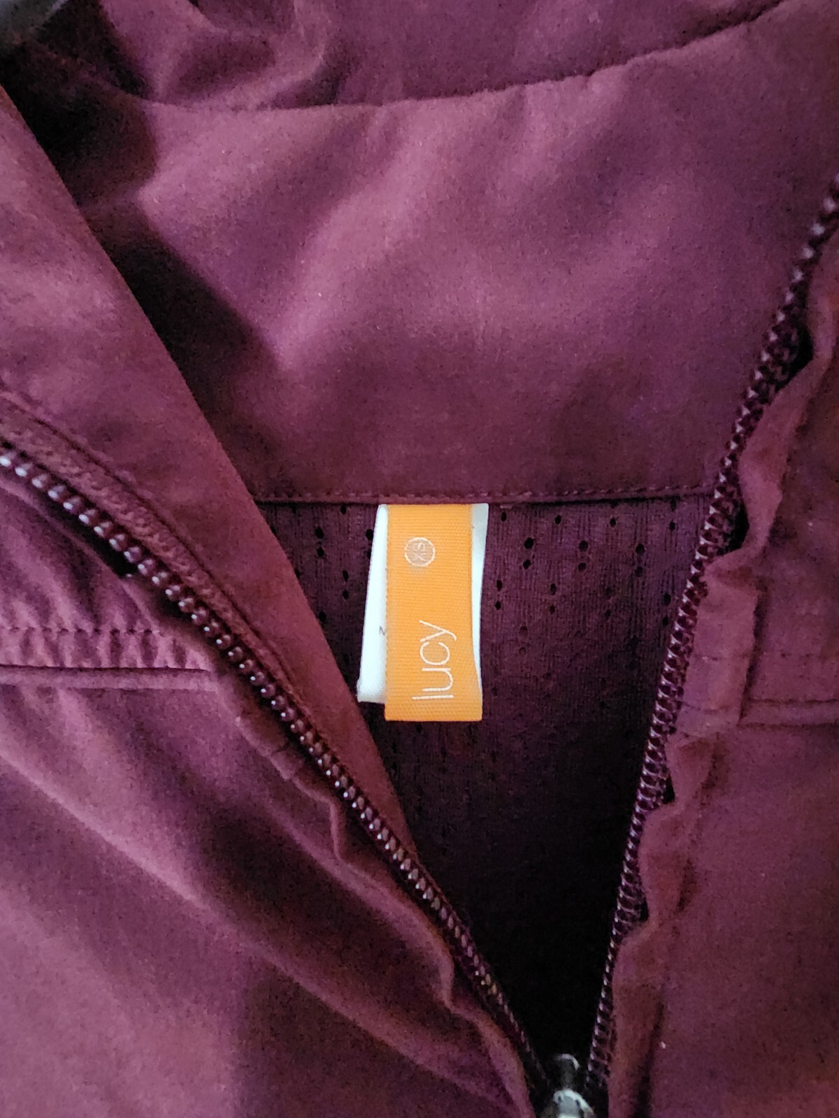 Lucy Maroon Active Windbreaker Jacket Double Zipp… - image 2