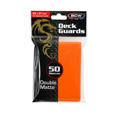 500 BCW Standard Gaming Card Orange Deck Guards MTG pokemon Double Matte sleeves