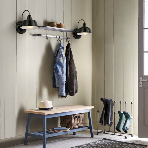 Mason Indoor/Outdoor Wall Light in Satin Black - Picture 5 of 16