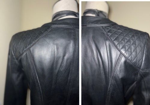 WHITE HOUSE BLACK MARKET * BLACK LEATHER MOTO JACKET* 100% LEATHER * SIZE M NWT - Picture 20 of 21