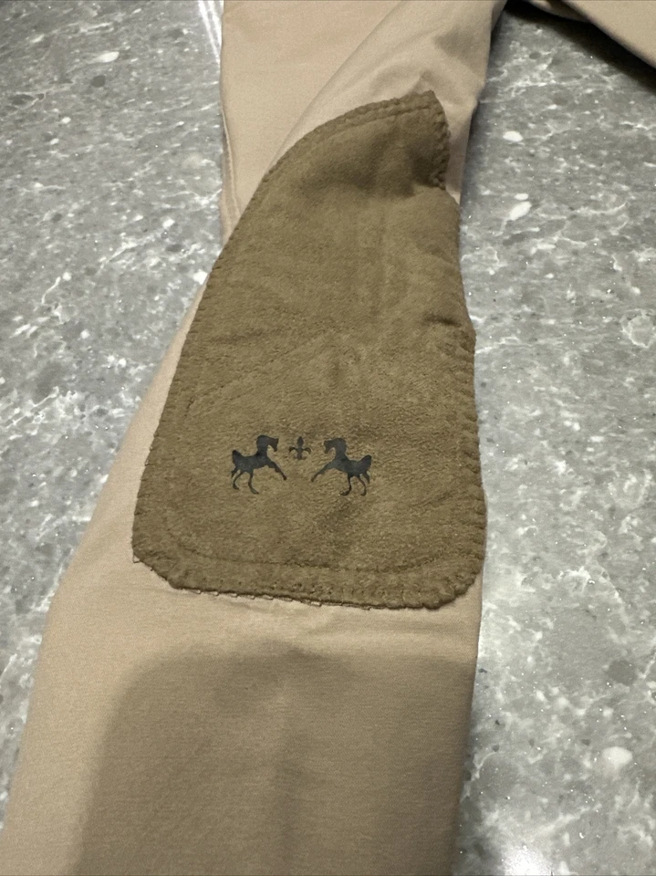 Pantalones de montar Champion para niños Equine Couture Coolmax cremallera frontal tostado talla 12 Foto 3 de 4