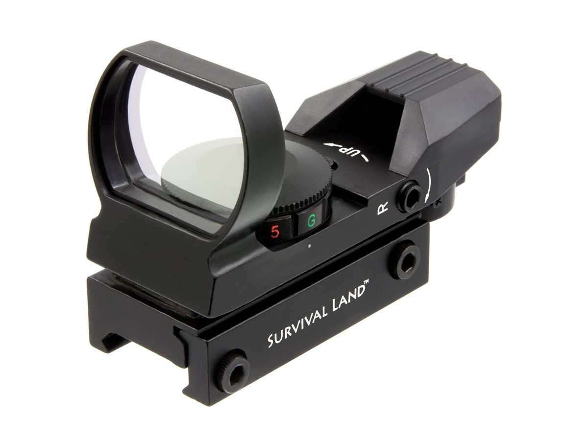 Survival Land Reflex Sight with 4 Selectable Red or Green