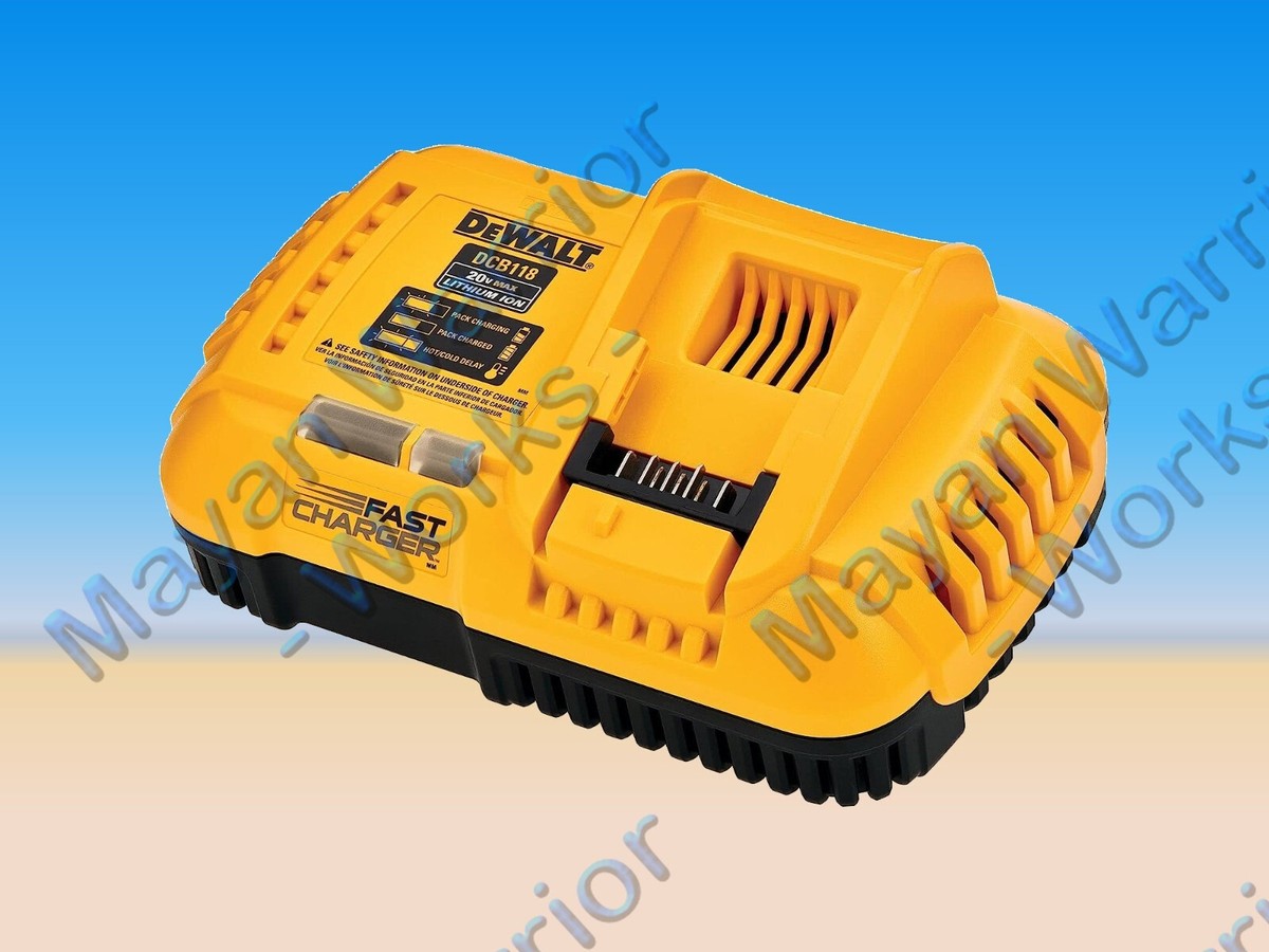 DEWALT FLEXVOLT 20V MAX* Charger, Rapid Charge (DCB118),Yellow