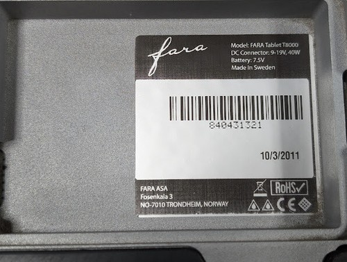 FARA Tablet T8000 - For Parts, Signs of Use, No Accessories - Afbeelding 10 van 10
