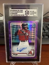 2020 Bowman Chrome Wilderd Patino Purple /250 Refractor SGC 10