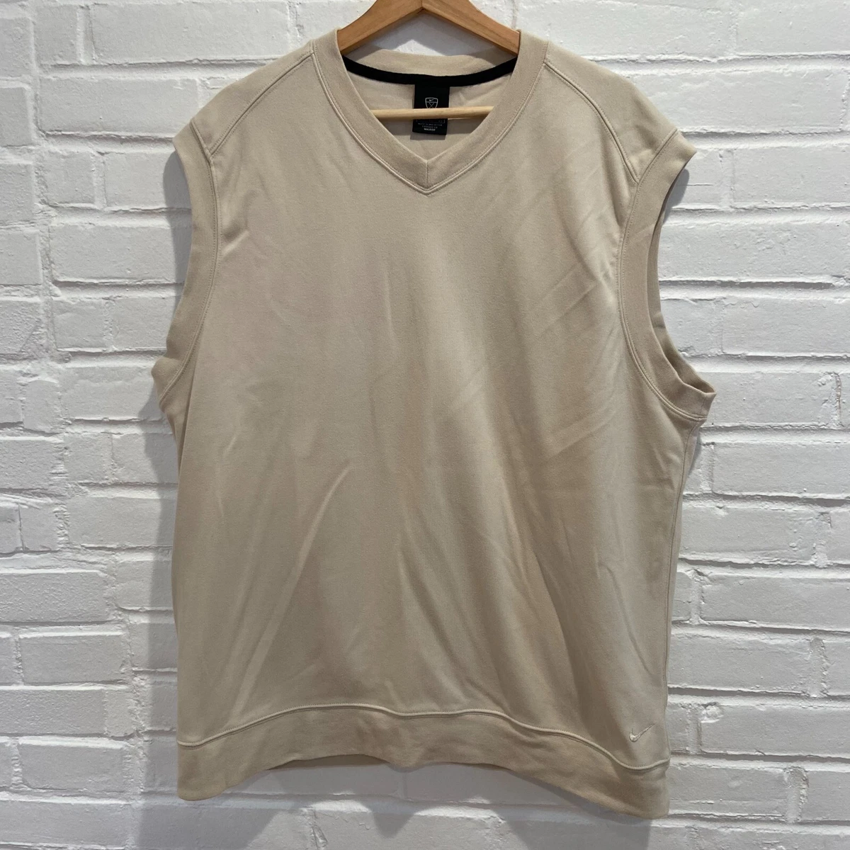 Vintage 90s Nike Golf Pullover Golf Vest Tan Cream Men s Large eBay