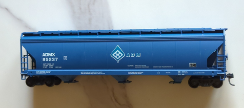 HO Accurail 3338 ADM ACF 3 Bay Covered Hopper Car Kit RTR ADMX 85237 - Picture 7 of 11