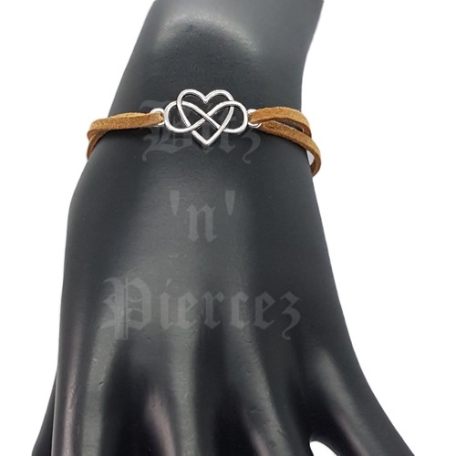 HANDMADE Heart Infinity Connector Charm Faux Suede Anklet/Bracelet *UK SELLER* - Picture 51 of 116