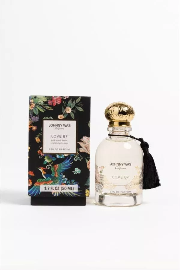 Johnny Was LOVE 87 Fragrance Perfume Bottle Scent Black Flowers