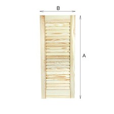 Louvre Door Wood Door Open Natural Pine 21mm Wardrobe Kitchen unit Doors