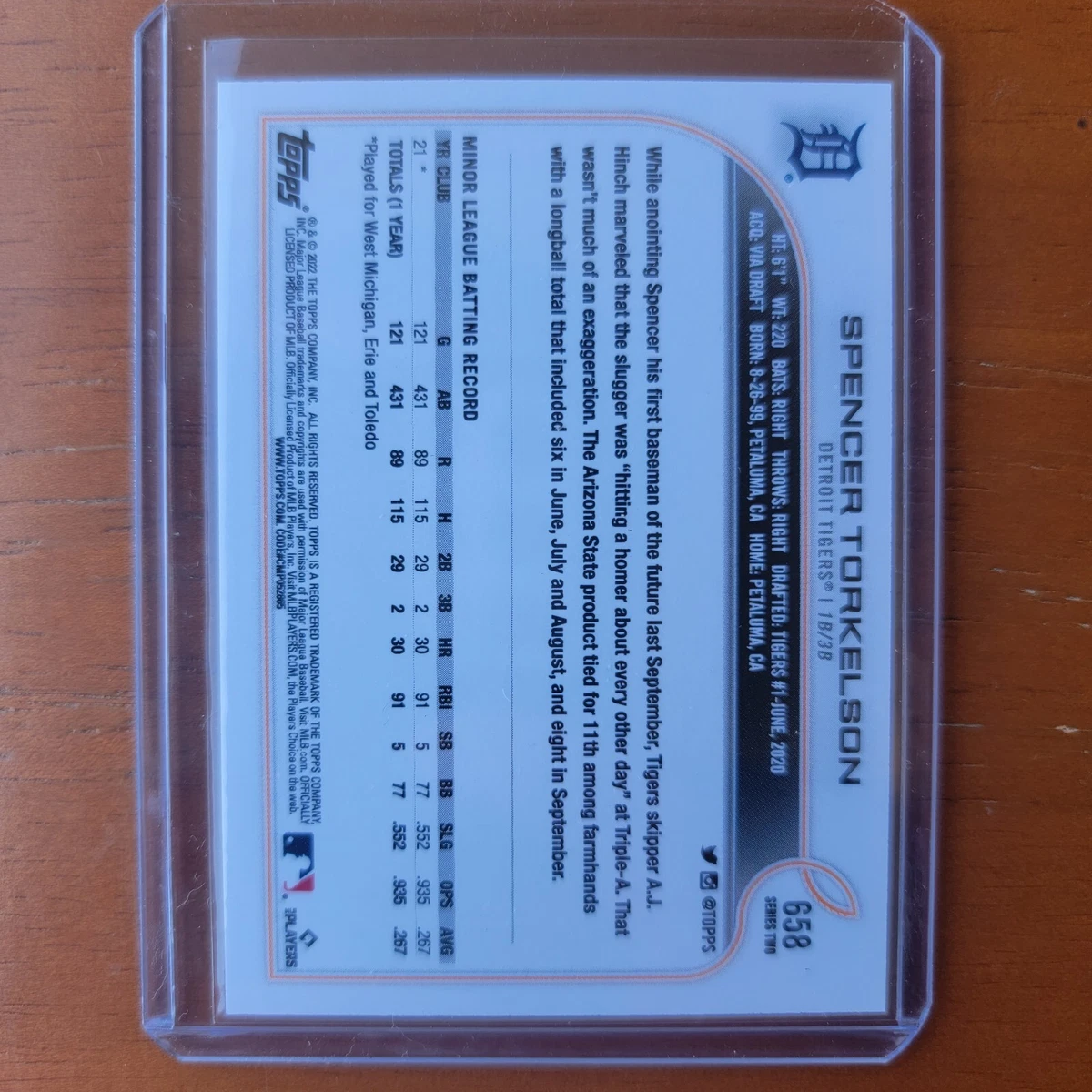 アンティーク、コレクションPSA10)Spencer Torkelson 2022 Topps Series 2 Short Print SP