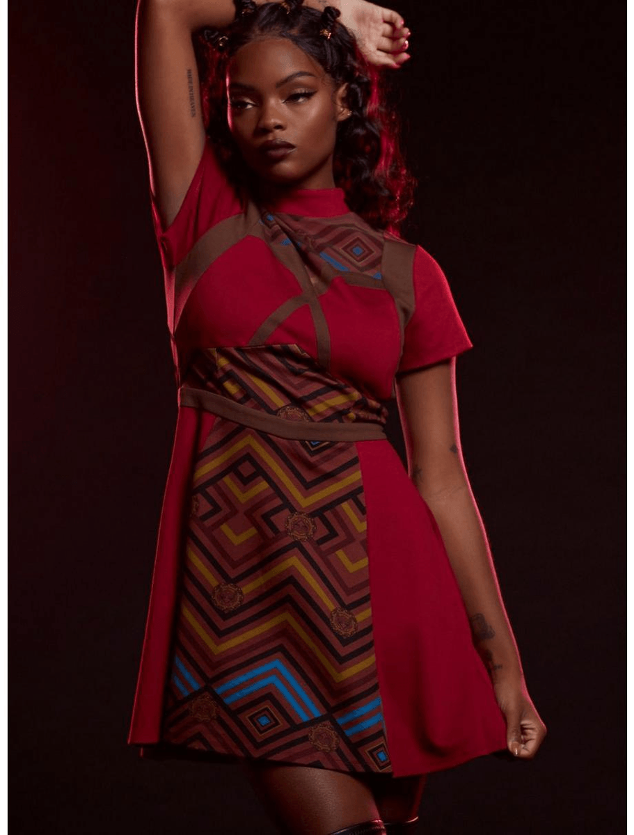 black panther red dress Marvel Black Panther: Wakanda Forever Dora Milaje Dress (Med)