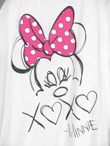 TB13342- DISNEY Misses Cotton Polyester Top Long Sleeve Minnie Mouse Multi L - Picture 8 of 8