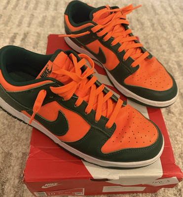Nike Dunk Low Retro Gorge Green Orange Miami Hurricanes Sneaker