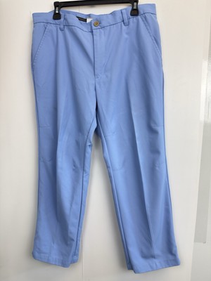 Izod Golf Performance Pants Men's 36X28 Grip Waistband Straight Leg Light Blue