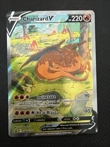 Pokémon TCG Charizard v SWSH260 Sword & Shield Promo Card Near Mint Condition