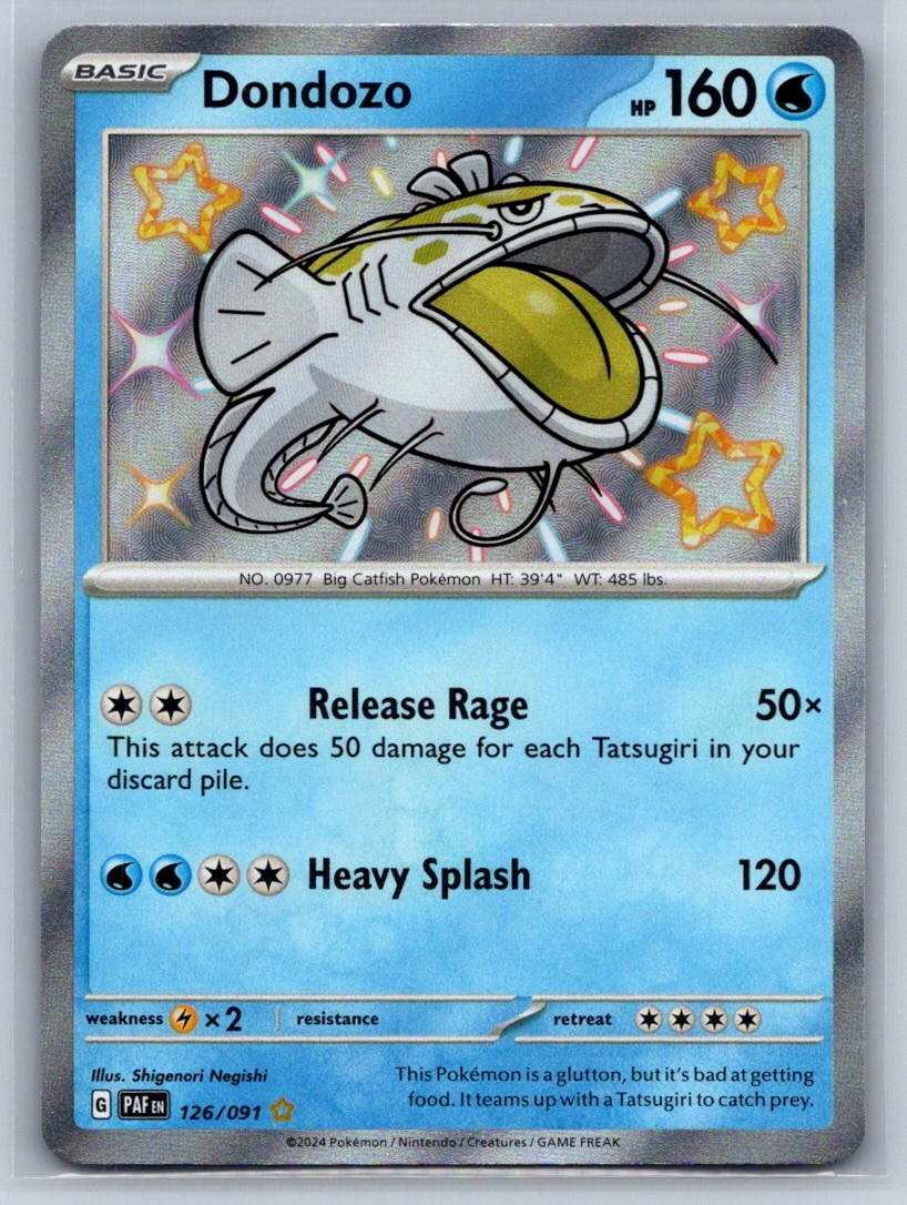 Dondozo Holo Shiny Rare SV: Paldean Fates 126/091 NM