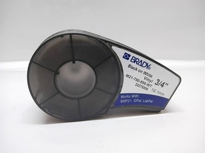Brady M21-750-595-WT 22275506 Schwarz auf Weiß Vinyl 1.9cm Patrone 19.1MM - Used