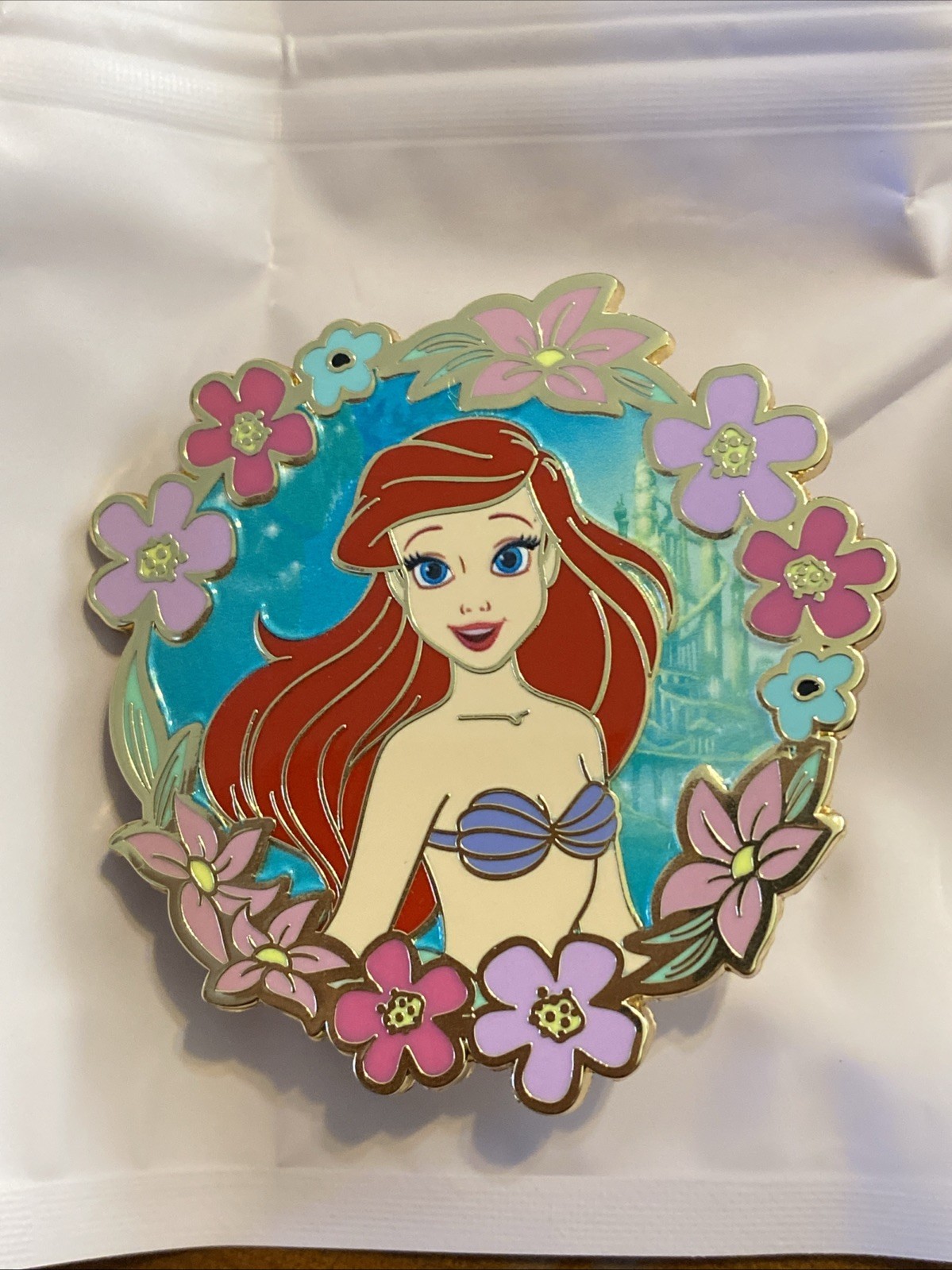 Disney ARIEL PALM Pink A La Mode Princess Royal Realm Floral Pin Little ...