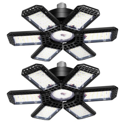 2 Pack Garage Lights, 200W 20000LM 6500K LED Shop Lights, Garage Light Ceilin...
