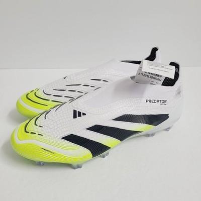 Adidas Predator Elite Laceless FG Soccer Cleats JI1075 Size 11 White