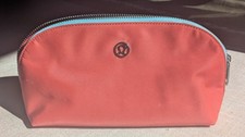 Lululemon Feeling Ready Pouch Mini Color Coral red/blue zipper pre-owned