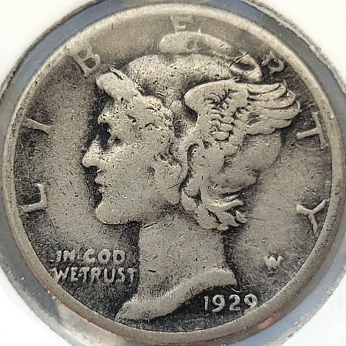 1929-S Mercury Dime 10c Fine F+ * Original Surfaces * 1929S #2