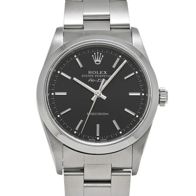 Rolex Air-King 14000M 34mm Stainless Steel Black Wristwatch #WW3657
