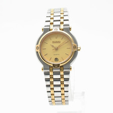 Vintage [Near MINT] GUCCI 9000L 25mm Gold Dial Date Women's Quartz Watch From JP